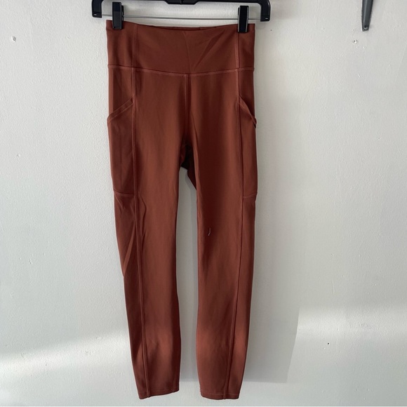 Lululemon Invigorate High-Rise Tight 25" Leggings Dark Terracotta 37626 - Picture 2 of 14